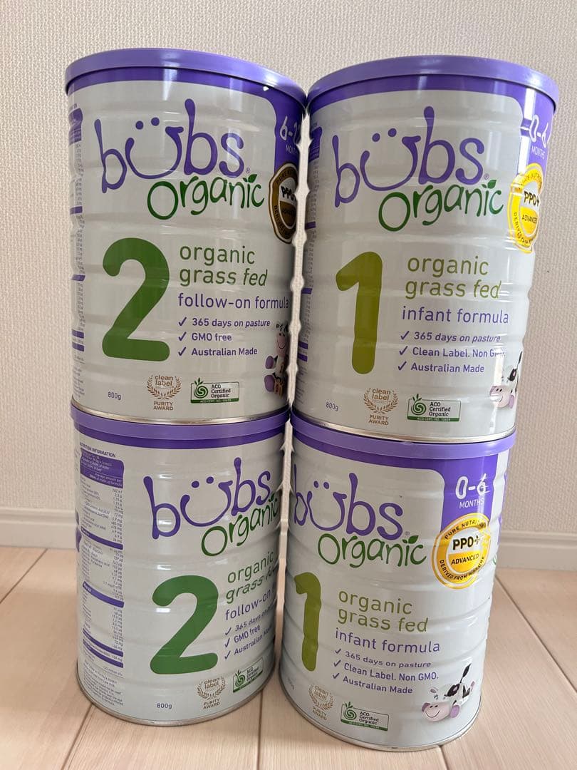 büb's organic 粉ミルク 2&3セット人気定番，安い 2缶セット バブズ
