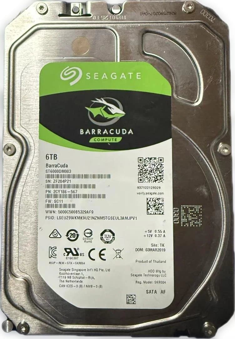 Seagate Barracuda 6TB HDD 011501 - メルカリ