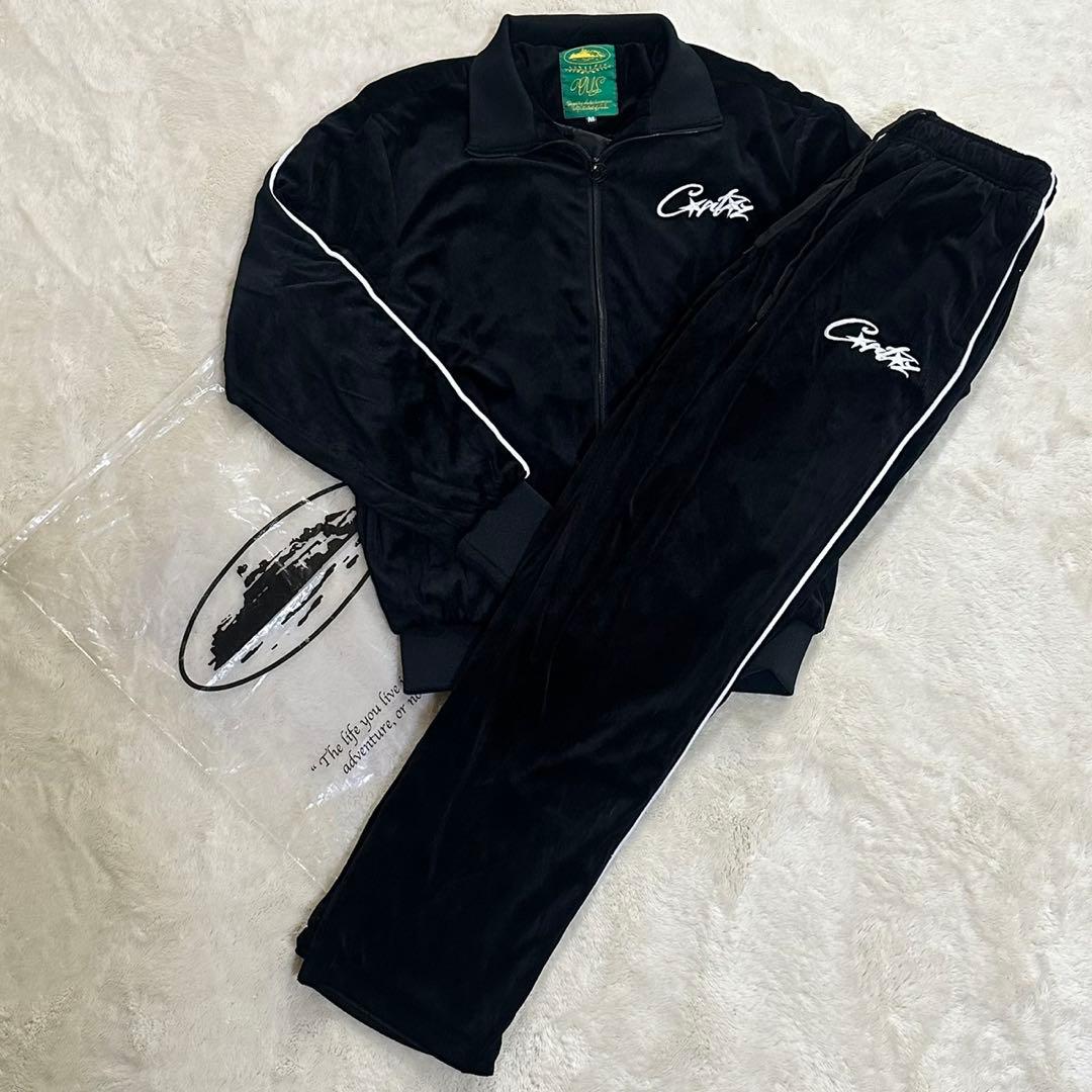 即日発送 corteiz セットアップ ベロア ブラック Mサイズ - メルカリ