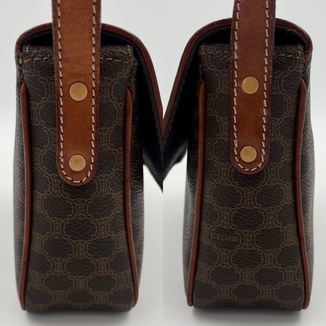 CELINE オールドセリーヌ ショルダーバッグ 金ロゴ マカダム