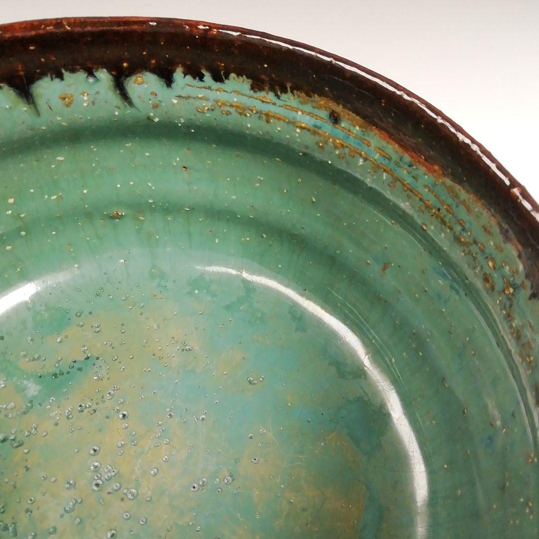 W159 建水 『上野焼』『第十五代 熊谷紅陽 作』 共箱 茶道具