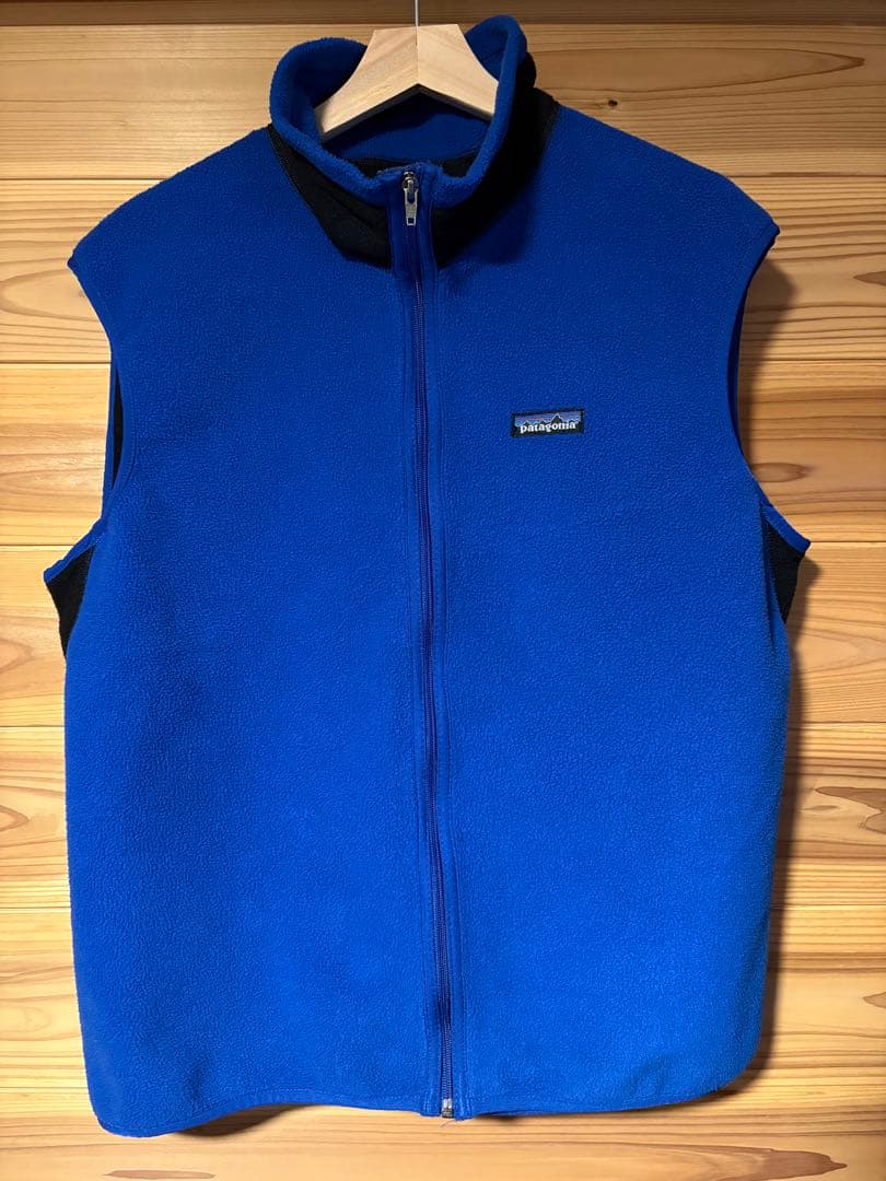 パタゴニア フライヤーベスト L patagonia patagonia USA製 パタゴニア フライヤーフリースベスト 青系 L | 古着