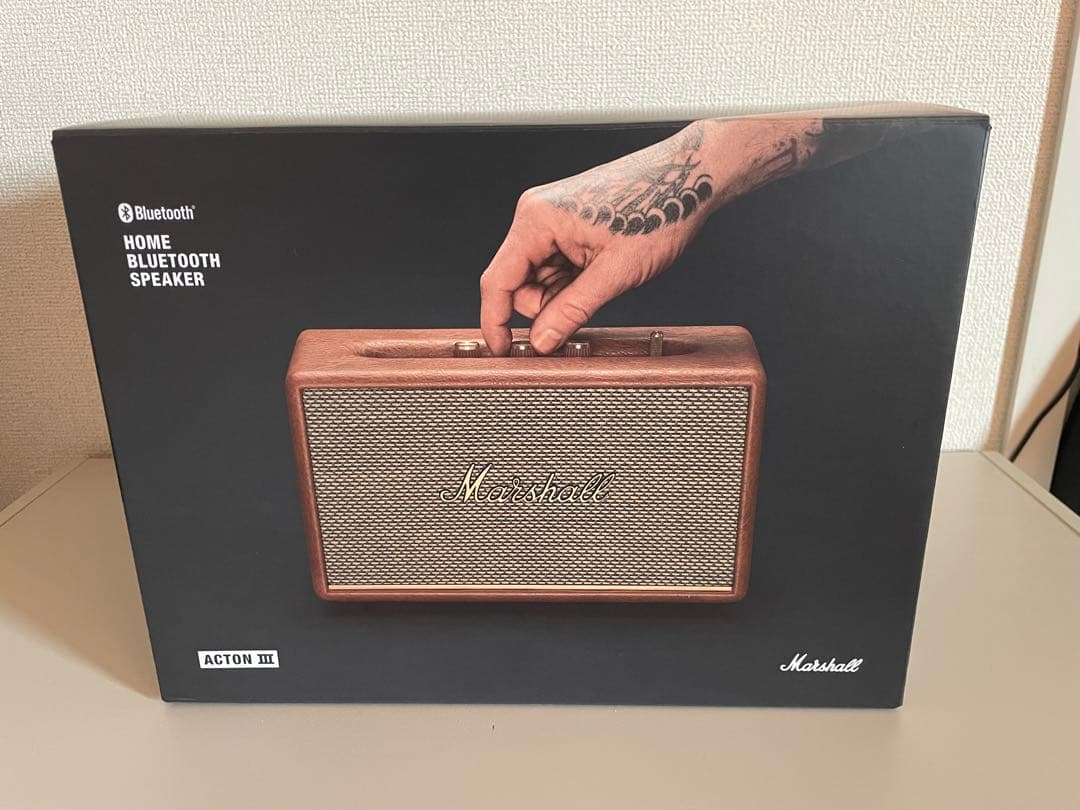 【正規品】Marshall ACTON III ワイヤレススピーカー　ブラウン Amazon.co.jp: Marshall ワイヤレススピーカー Acton III ブラウン