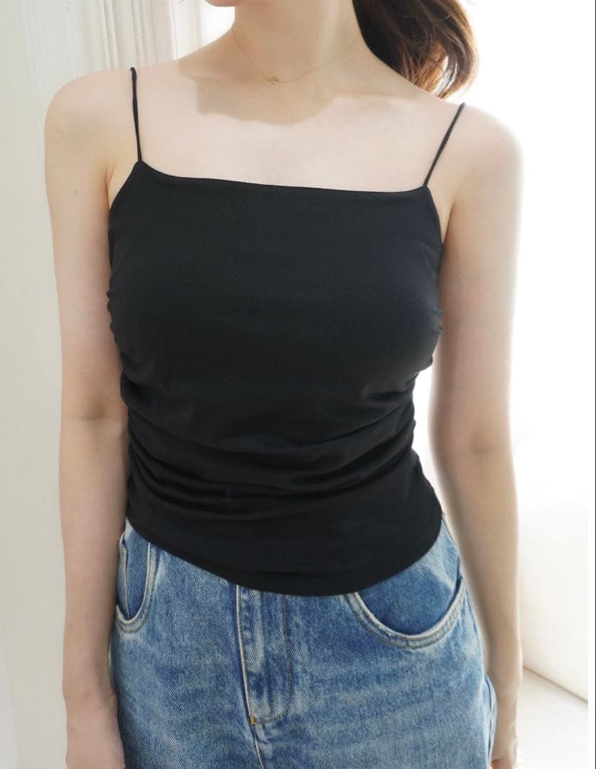 【新品未着用タグ付】HYEON/backopen camisole黒M Back Open Camisole