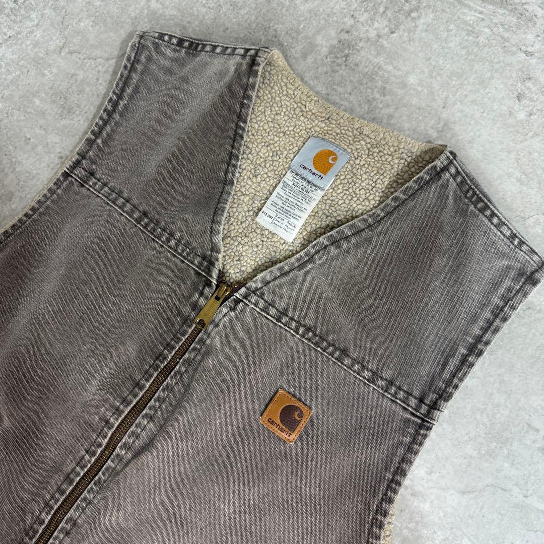なげ様00s カーハート【L】USA製 ダックベスト フェード 雰囲気