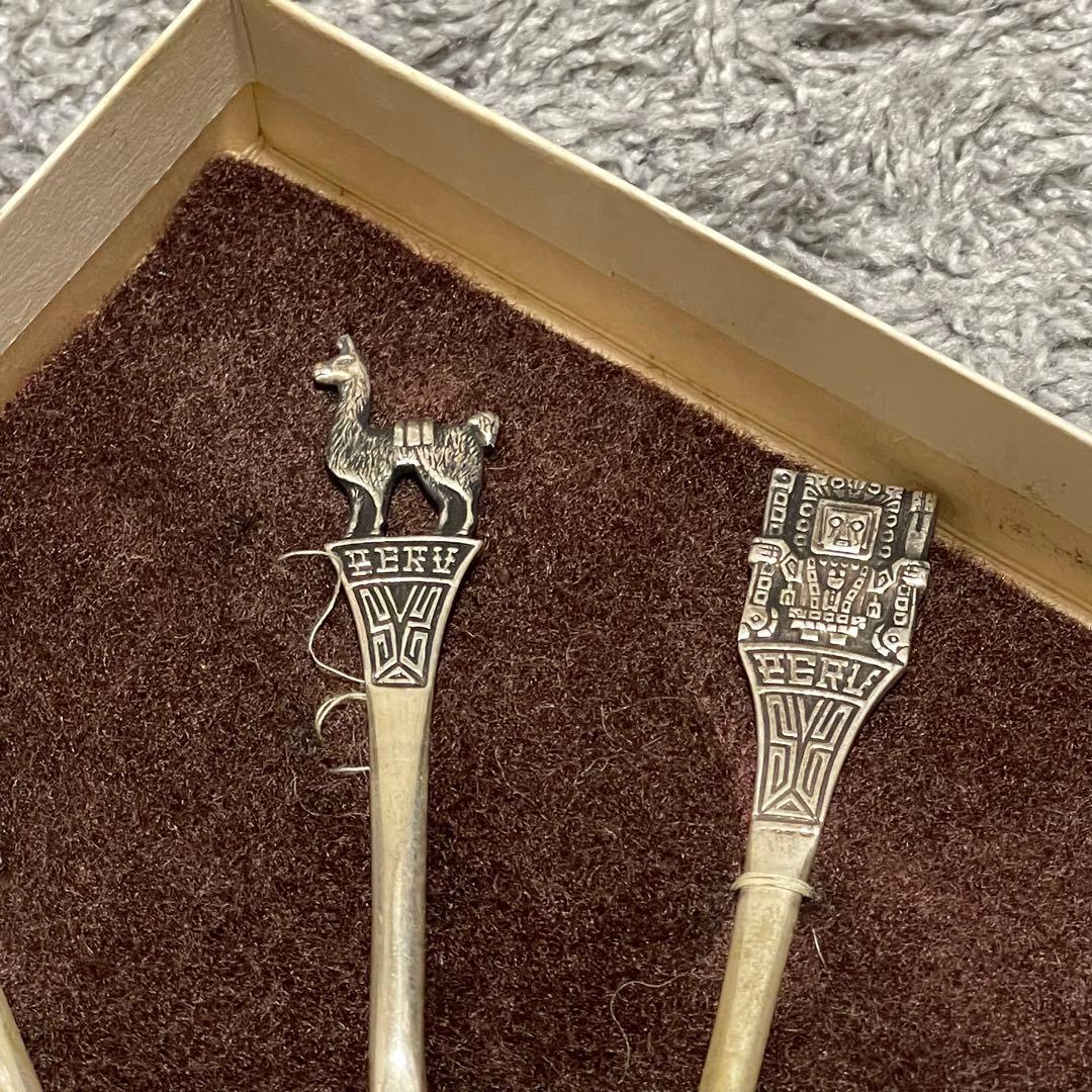 ペルーの銀製スプーン 5本セット アンティーク - メルカリ