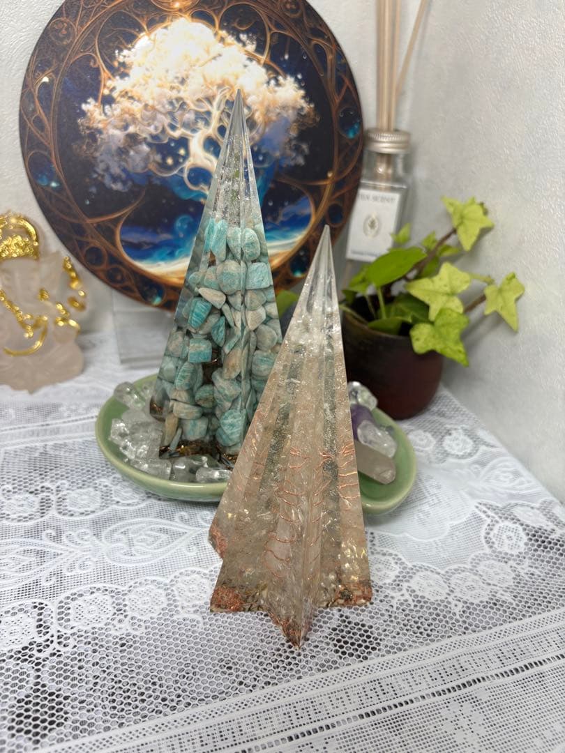 オルゴナイト 六角錐 ロシアンアマゾナイト - その他ブランド 品 通販