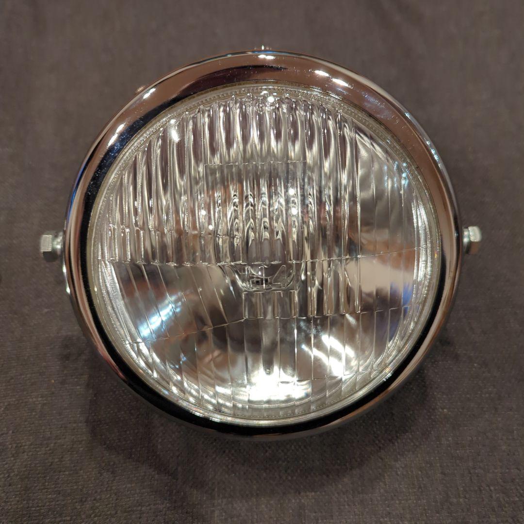 カフェレーサーに 5-3/4インチ ルーカスタイプ ヘッドライト 一式