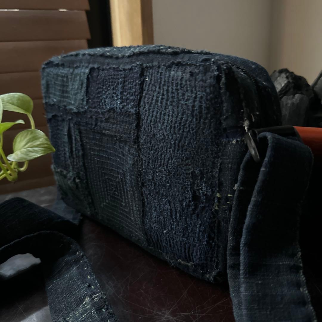 両面拘り襤褸ショルダー/藍染 藍染古布の2way ショルダーバッグ💙 Vintage Japanese indigo dyed 2