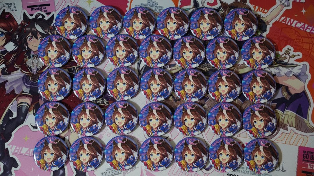 ウマ娘 トウカイテイオー 缶バッジ 34個セット 熱血ハチャメチャ大感謝祭 ウマ娘 プリティーダービー_アクリルスタンド ／トウカイテイオー