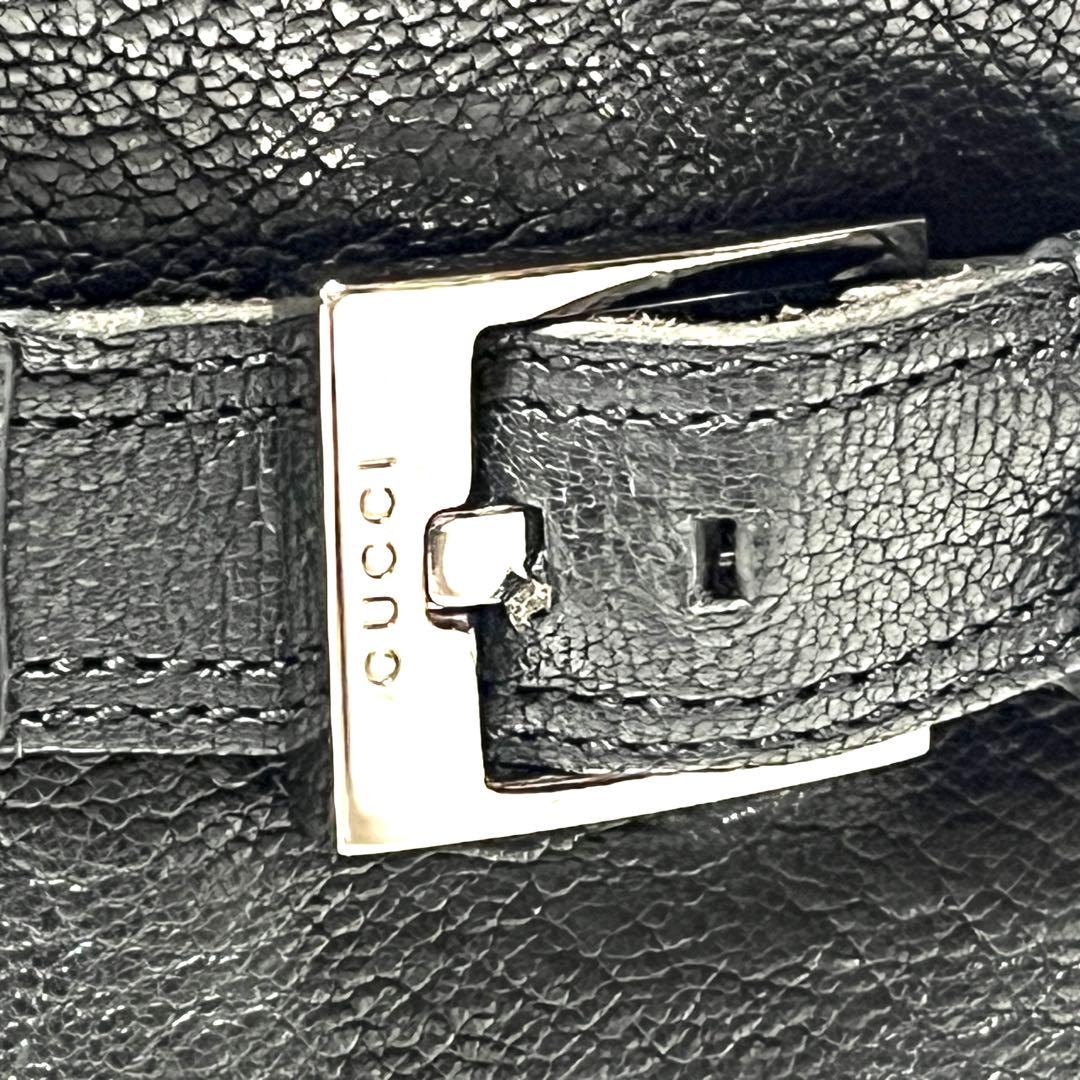 ★美品★GUCCI グッチ★レザーショートブーツ★40.5(25.5cm)★黒★