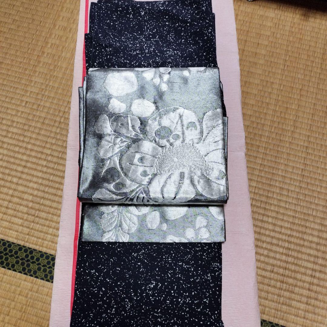 紋入りフォーマルOK◎正絹たたき染めの着物と大脇一心の銀糸の辻ヶ花の袋帯 28日23時迄！”【25周年セール】 【鷹ヶ峰 しょうざん】 特選手加工染