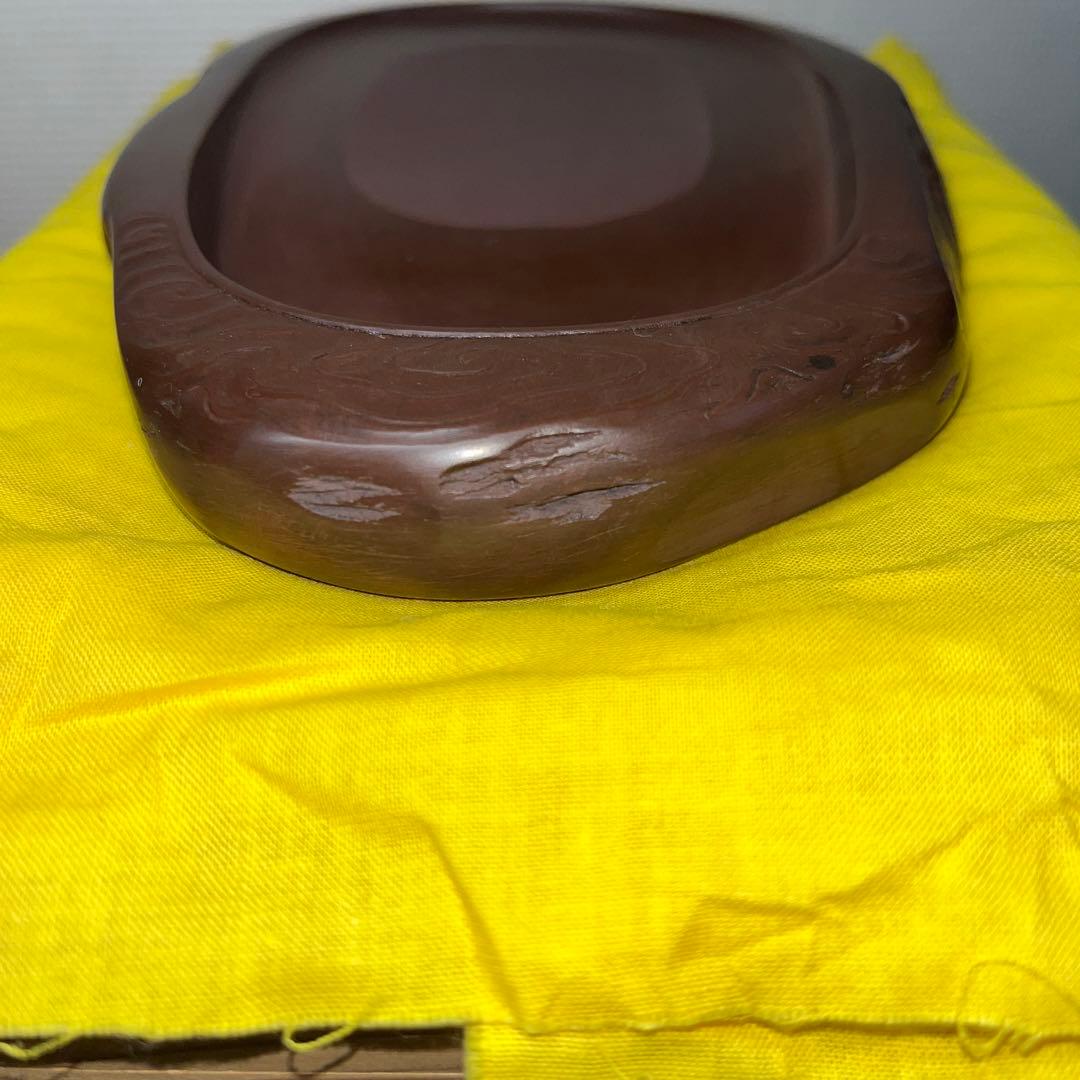 ⭕️紅渓石硯 相馬羊堂 希少 彫刻入 6寸大 美品大型 宮崎県延岡市 女性