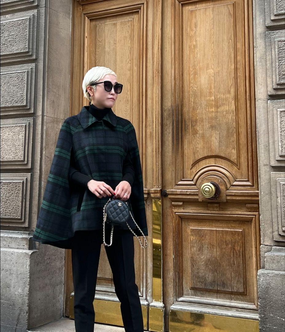 柊様】ジェンヌ JENNE BB.チェック柄ケープコートブリジットバルドー