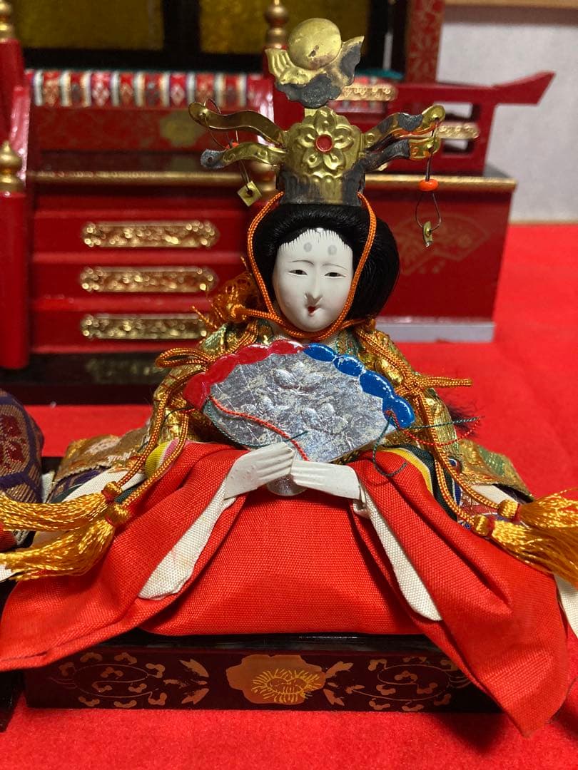 まこちゃん様専用‼️希少➀【木製雛御殿】②【芥子雛】親王・内親王・十