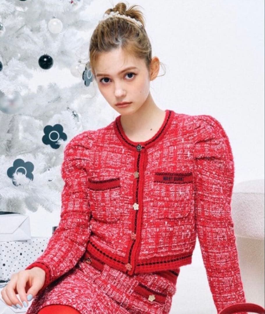 WATA LILY BROWN ツイードニットカーディガン ツイードニットカーディガン(カーディガン)｜トップス｜LILY BROWN