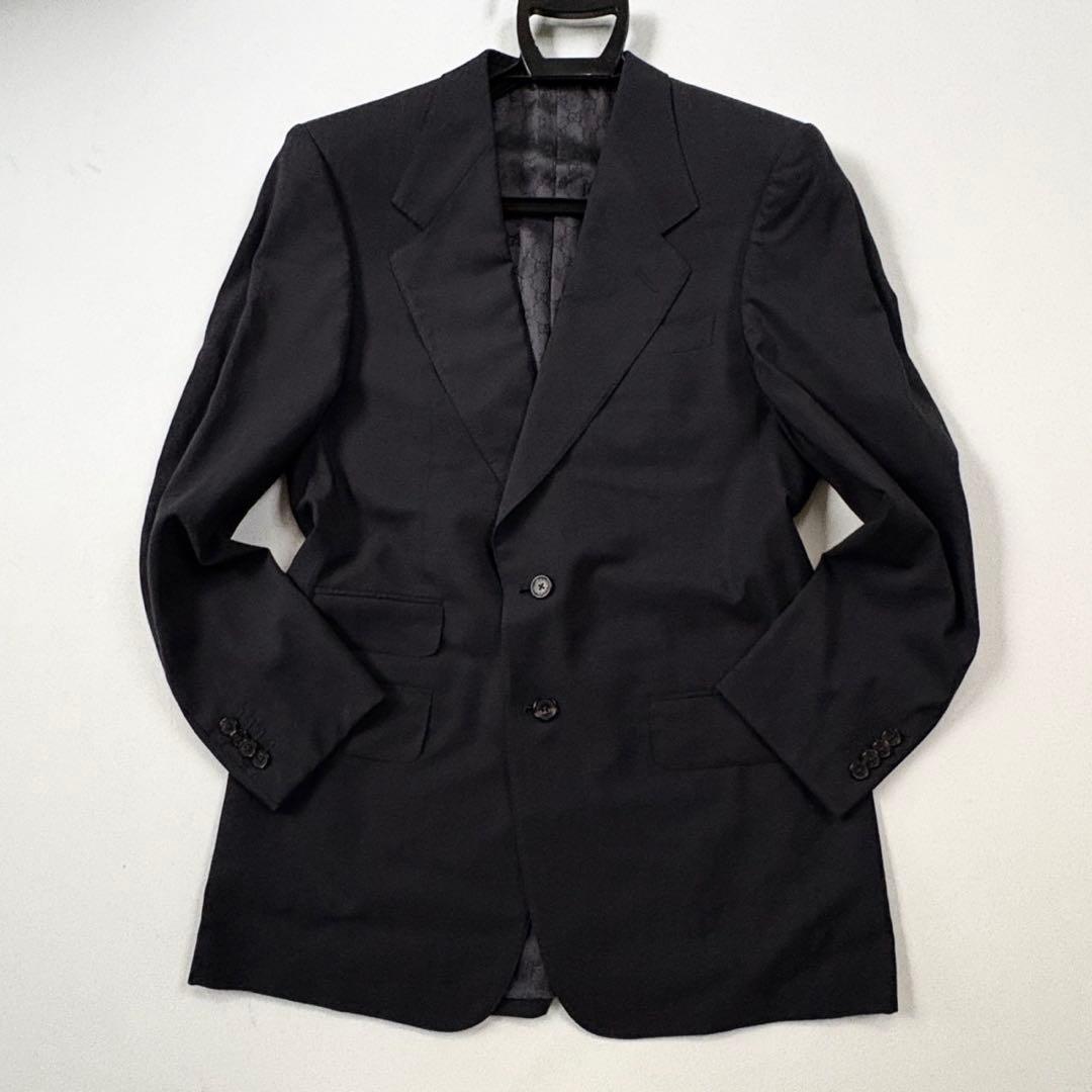 GUCCI トムフォード期 ウールシルク セットアップ スーツ 裏地GG柄 48