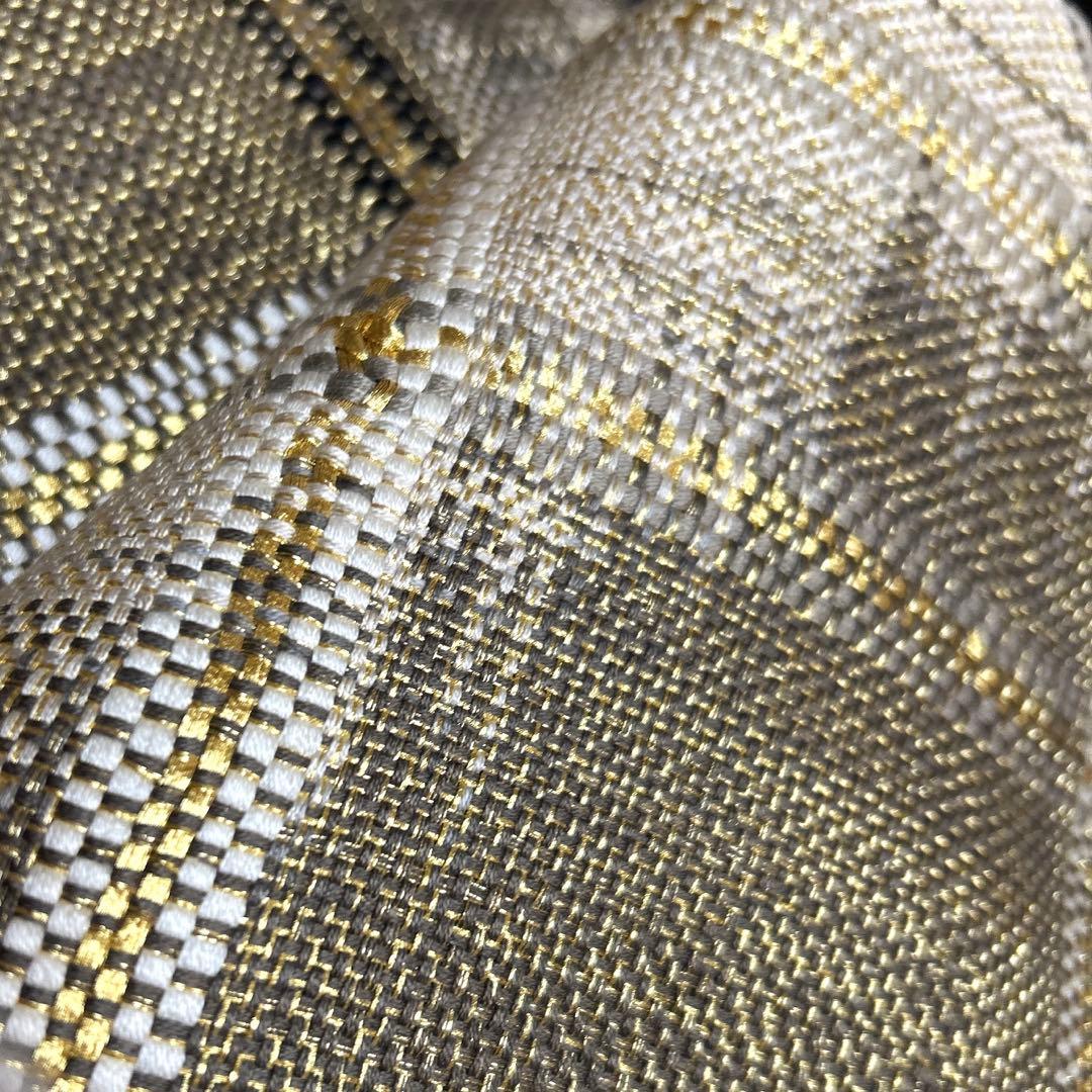 正絹　全通袋帯【ひなや工房】《ライン》