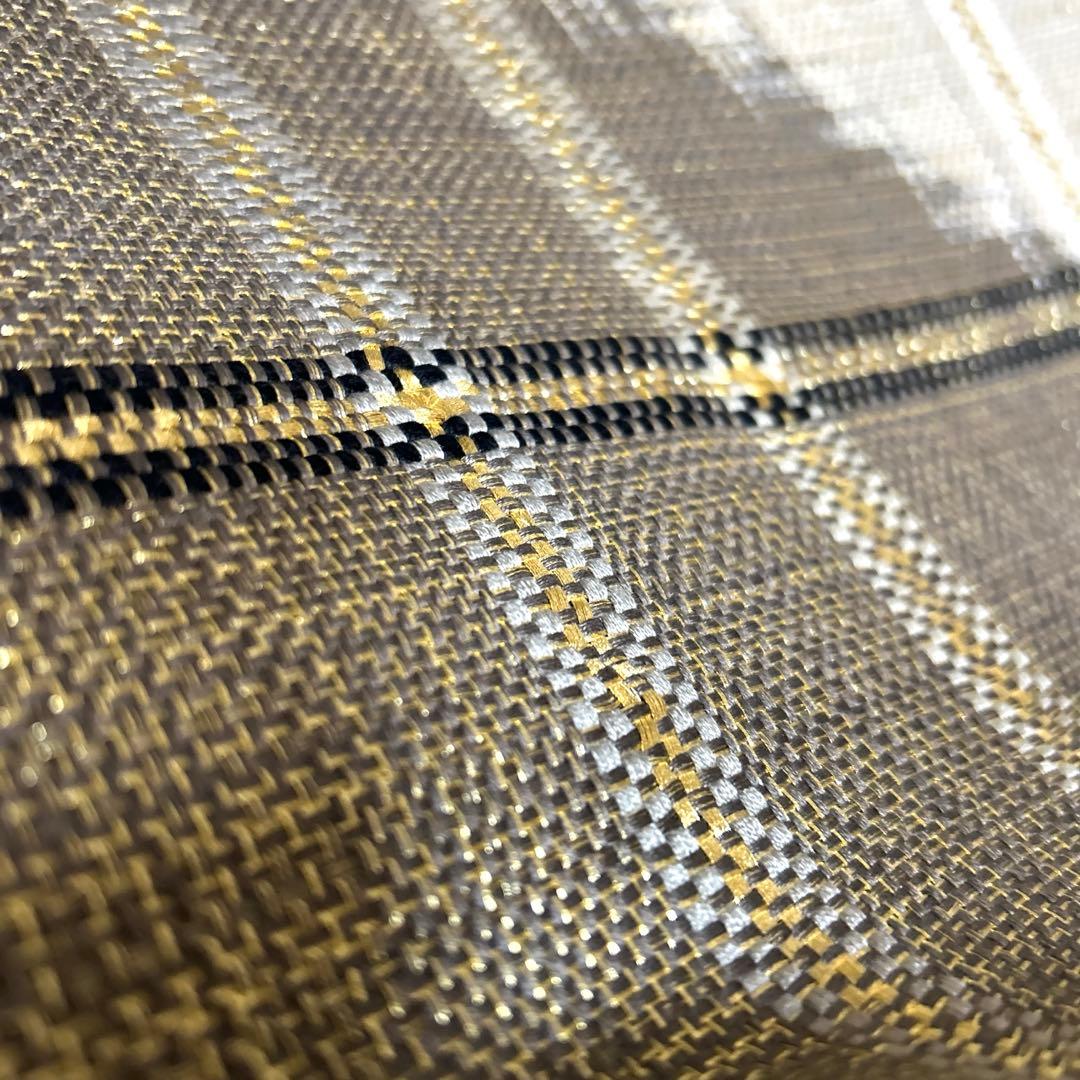 正絹　全通袋帯【ひなや工房】《ライン》