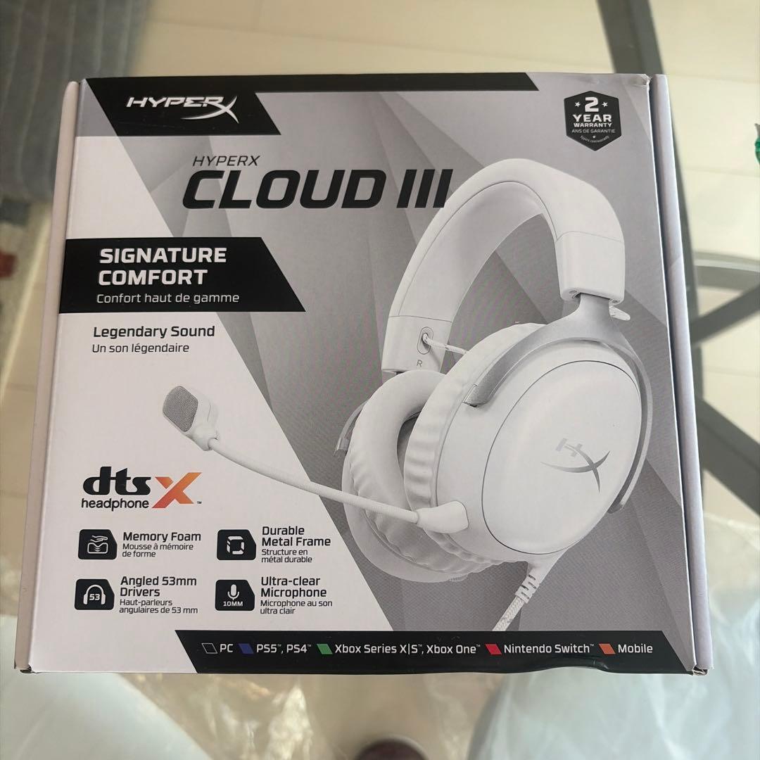 HyperXハイパーエックス ゲーミングヘッドセット Cloud III Amazon.com: HyperX Cloud III – Wired Gaming Headset, PC, PS5, Xbox