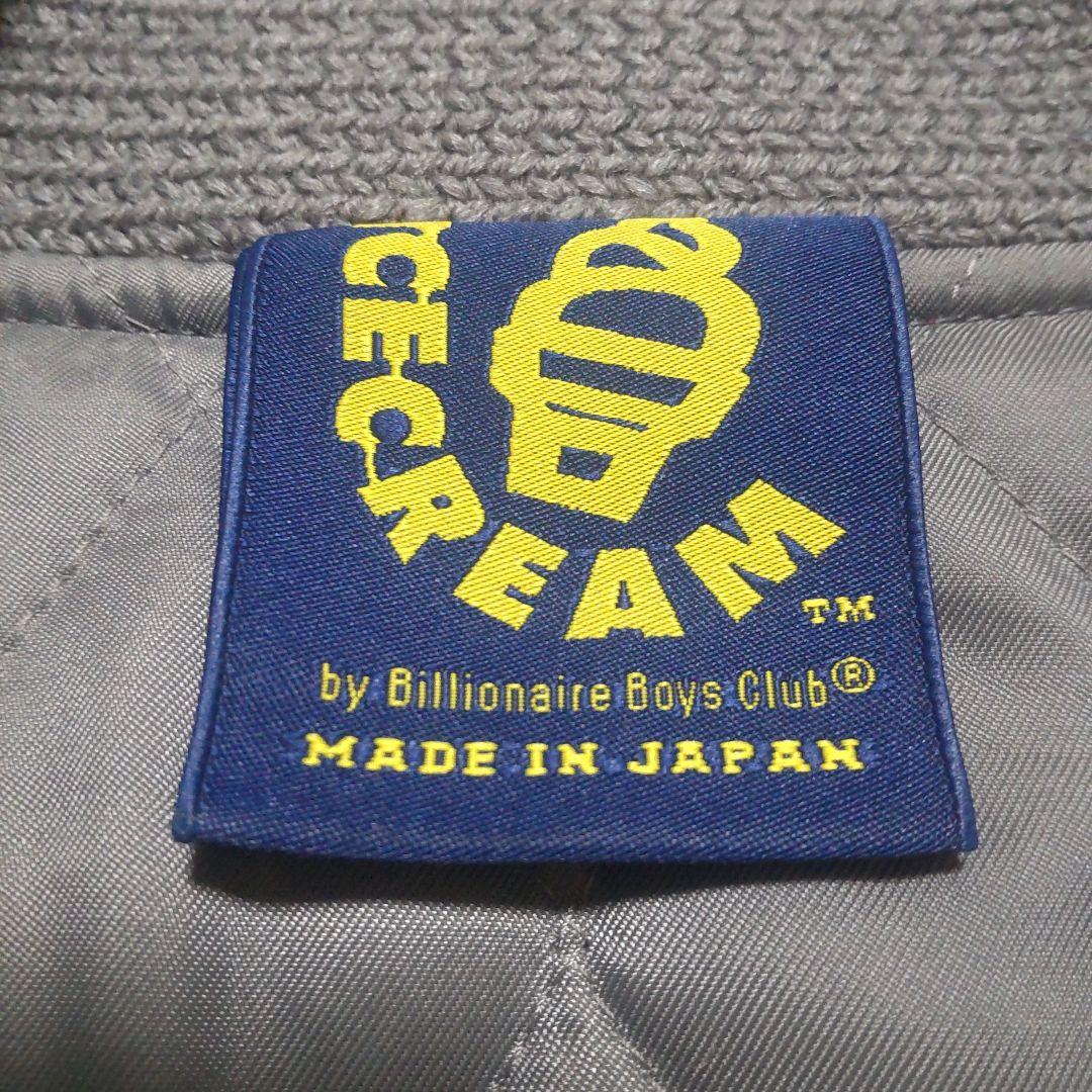 アイスクリーム 襟付きスタジャン ブランド ロゴ モンロー ワッペン