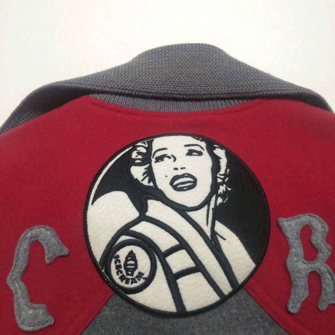 アイスクリーム 襟付きスタジャン ブランド ロゴ モンロー ワッペン