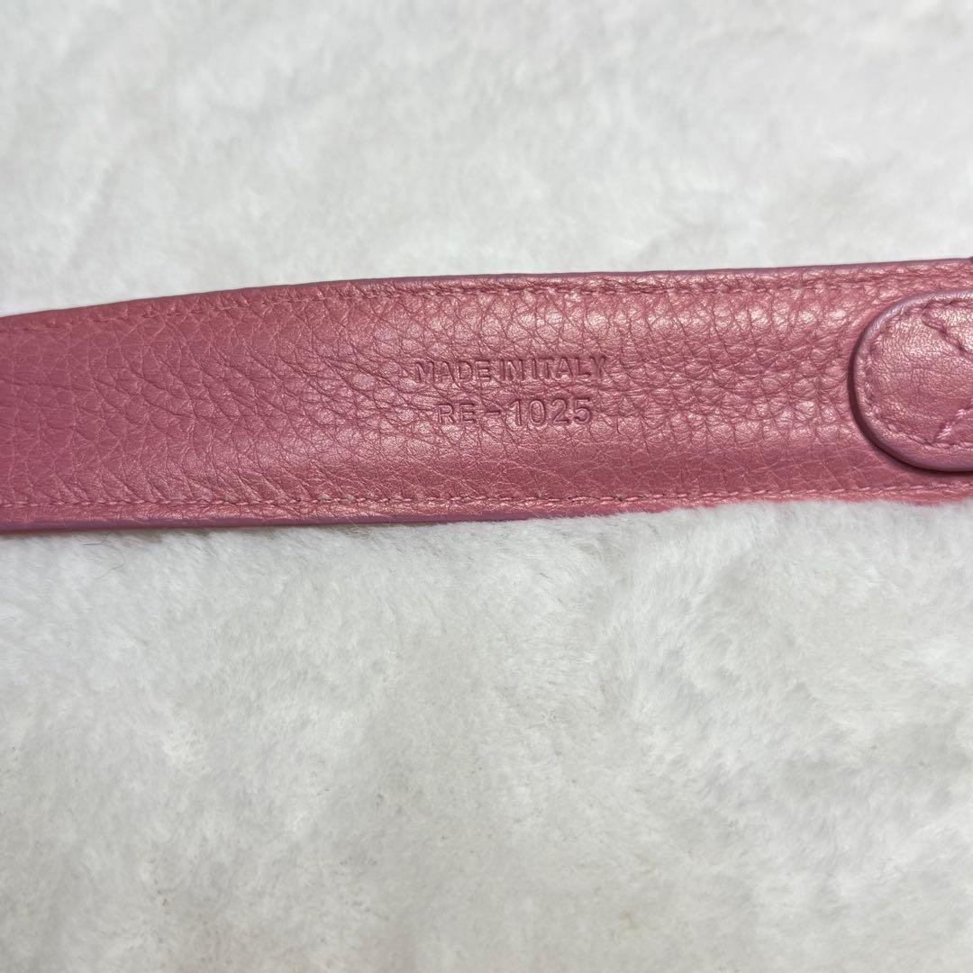 希少 美品 Christian Dior ピンク 刺繍 ベルト CD金具