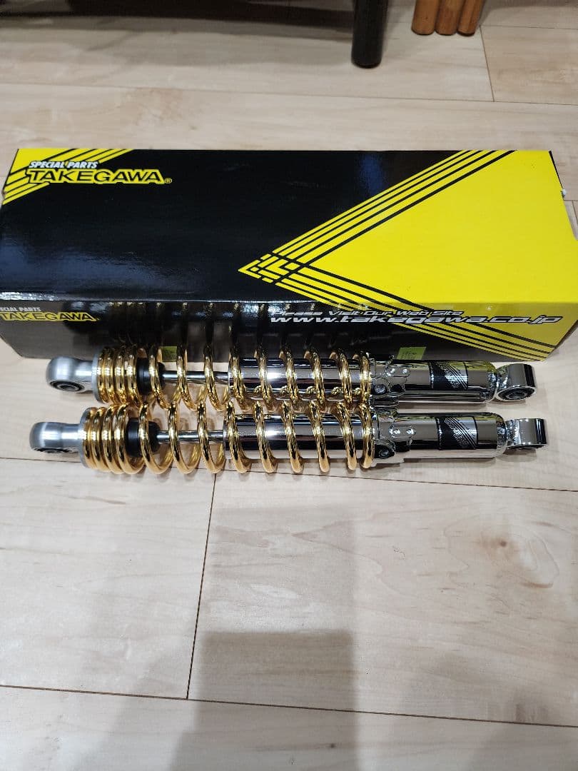 TAKEGAWA リアショックアブソーバー(330mm/ゴールドメッキ) SPECIAL PARTS TAKEGAWA / リアショックアブソーバー(330mm/ゴールド