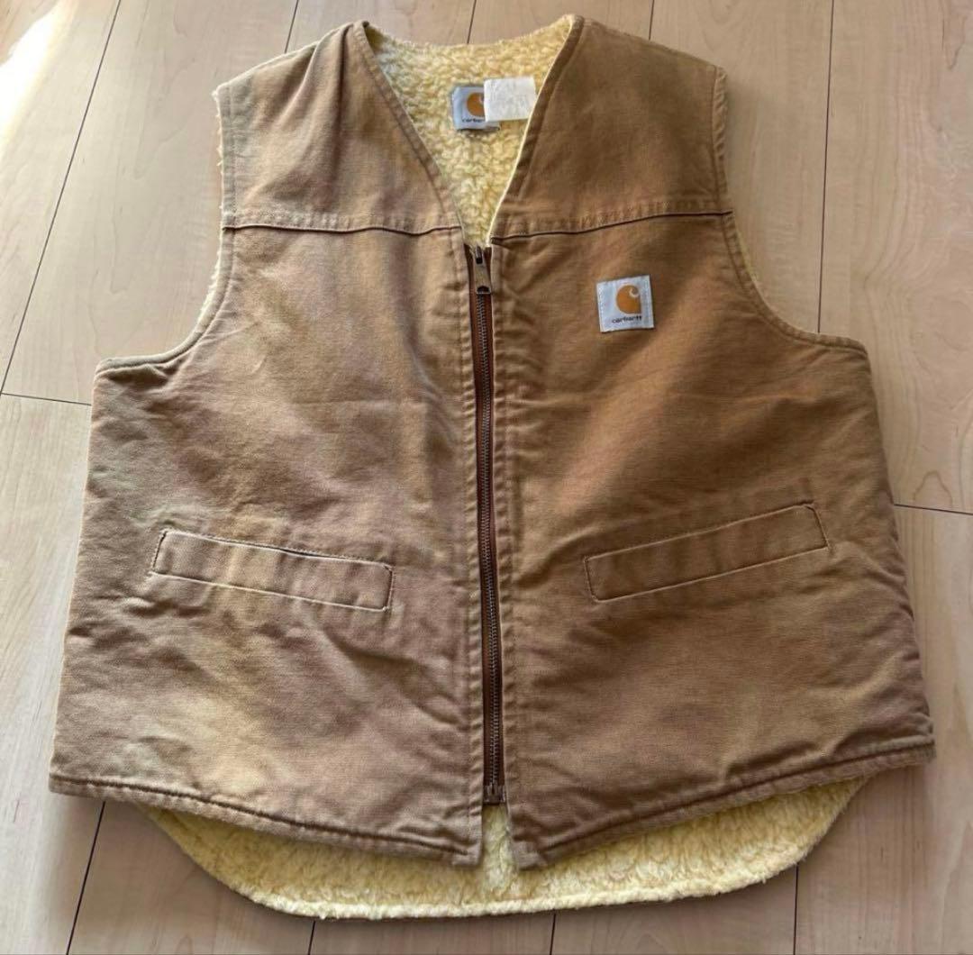 Carhartt ブラウン　タックベストLサイズ Carhartt（カーハート） ダウンベスト ベスト ダックベスト メンズ