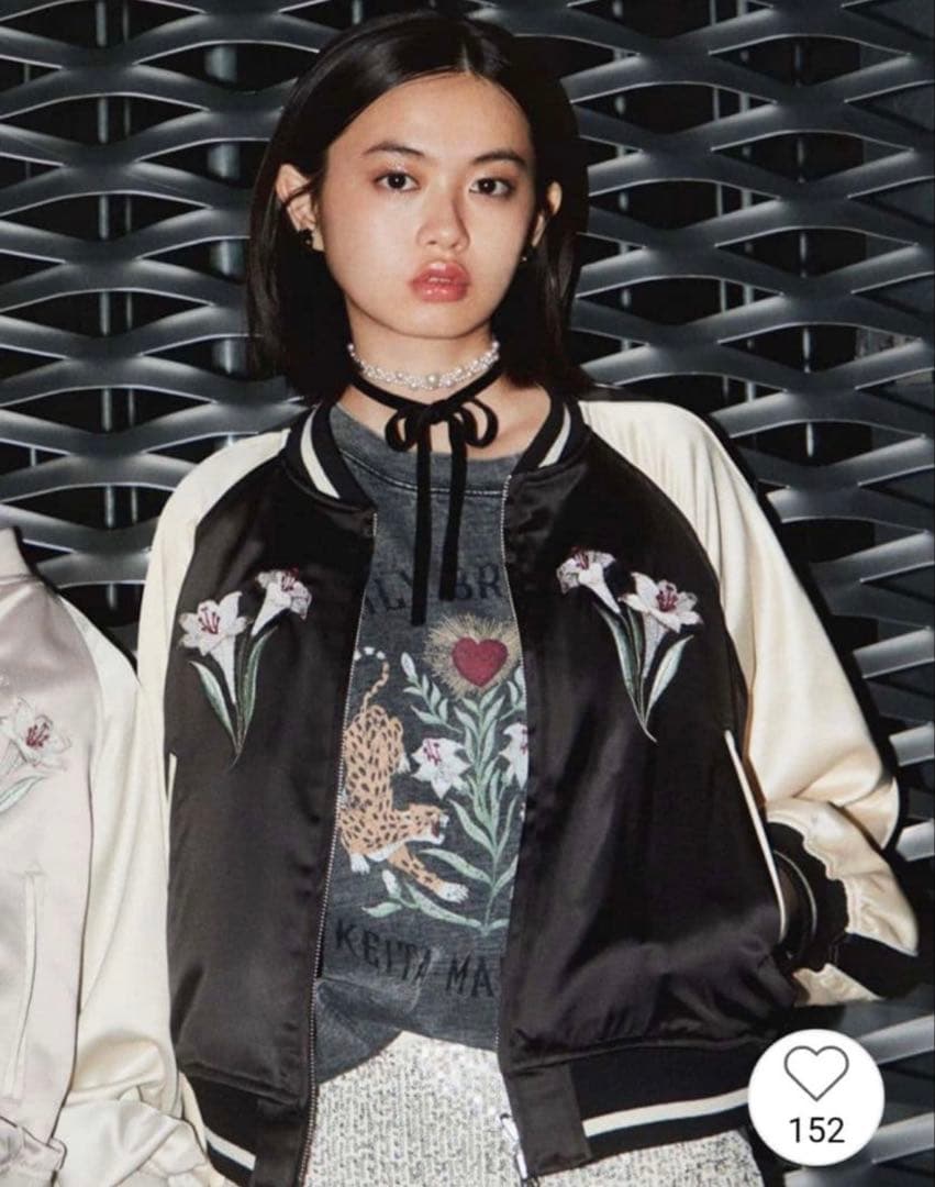 KEITA MARUYAMA エンブロイダリーリバーシブルスカジャン LILY BROWN×KEITA MARUYAMA】エンブロイダリーリバーシブルスカジャン