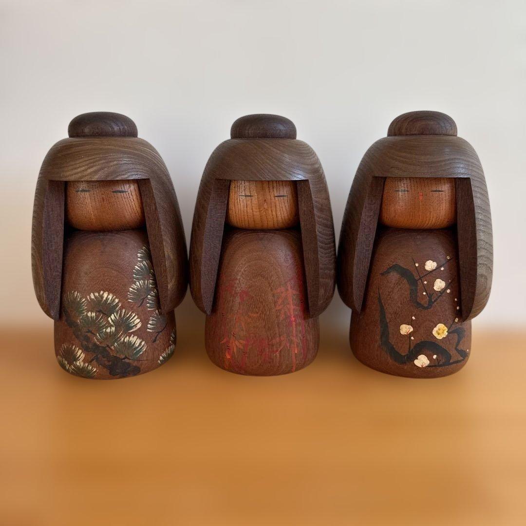 創作こけし　おかっぱ童女　松竹梅 竹田大介作　３点セット 2026年最新】Yahoo!オークション -おかっぱこけしの中古品・新品・未