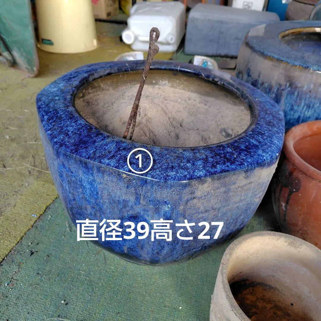 関西地方 青色・緑色　陶器火鉢　引き取りのみ！！　3つセット 関西地方 青色・緑色 陶器火鉢 引き取りのみ！！ 3つセット - メルカリ