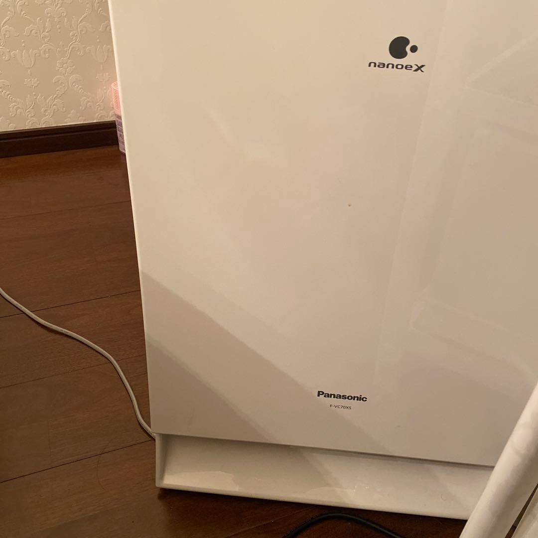 パナソニック　空気清浄機　美品 F-VXS90-TM 加湿空気清浄機 木目調 [適用畳数：40畳 /最大適用畳数