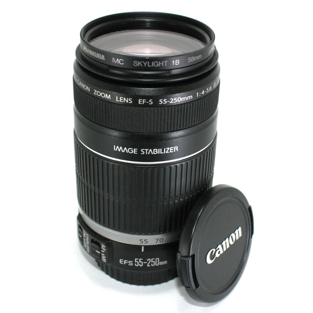 Canon ZOOM EF-S 55-250mm 超望遠ズームレンズ✨完動美品✨ EFレンズ キヤノン 望遠レンズ CANON EF-S 55-250 IS STM 中古 保証 美