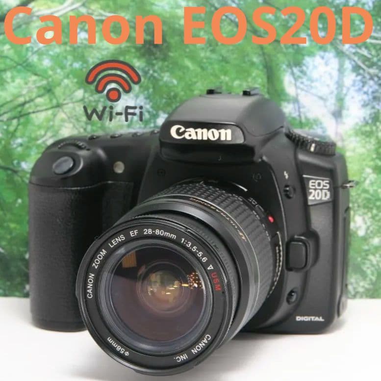 ❤️美品♪Canon EOS20D☆wifiSDでスマホ転送OK♪付属品多数❤️ ☆スマホに送れる一眼レフ☆本格機!!☆ キャノン EOS 20D♫の通販はau