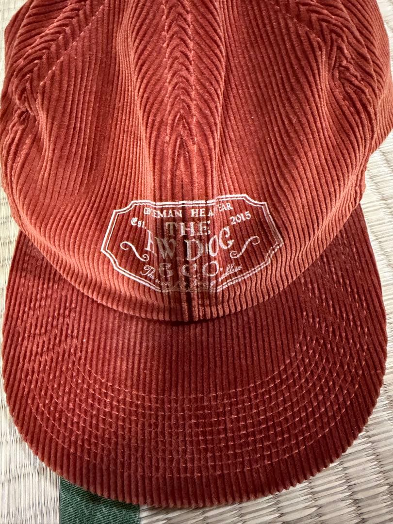 THE H.W.DOG CO. コーデュロイ トラッカー キャップ 赤　紙タグ無