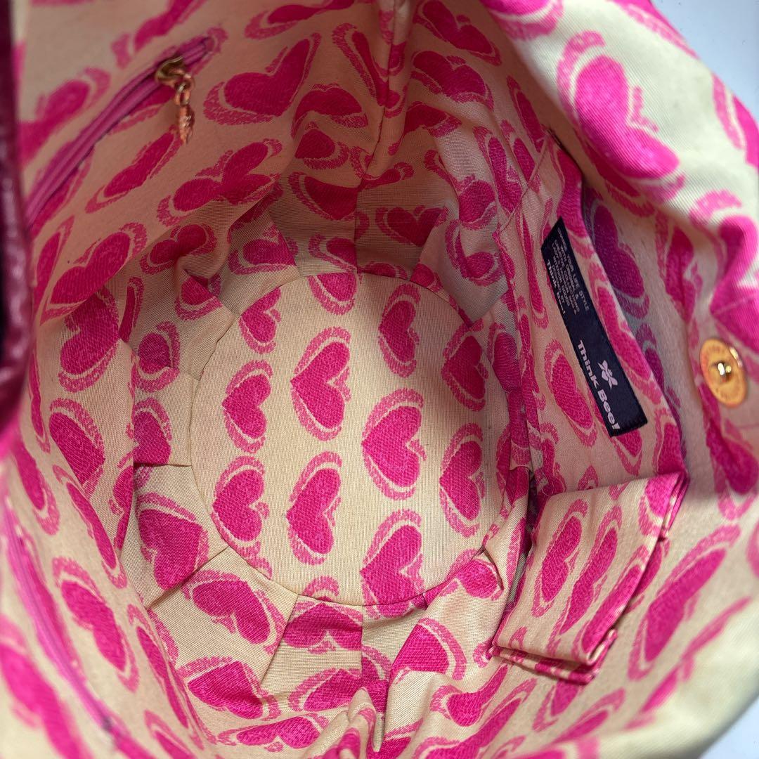 美品】シンクビー！ アニマルハート ハンドバッグ レオパード 希少