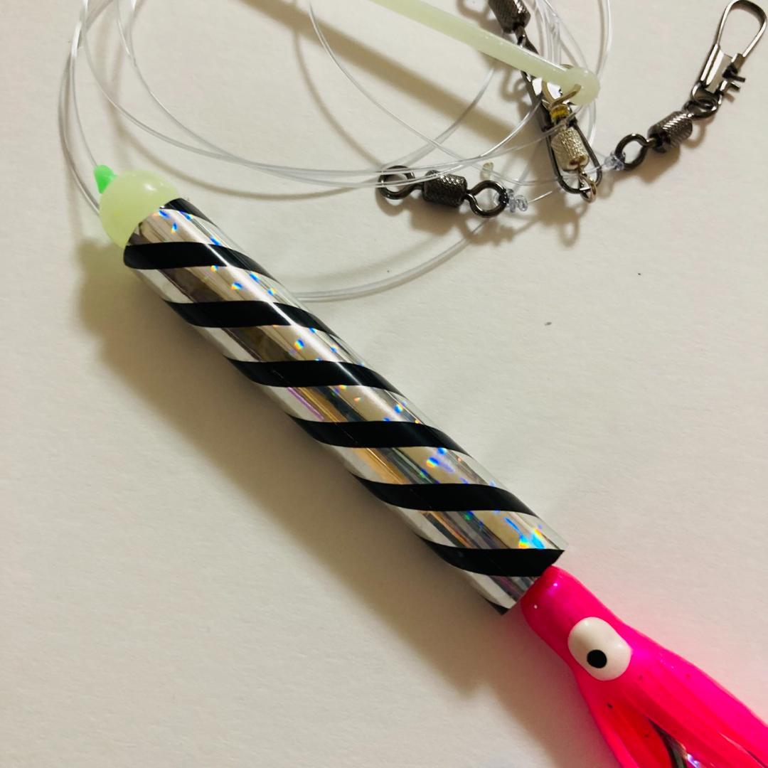 新品 アキアジ 鮭釣り 投げぶっこみYピン1本針仕掛けセットP18 サケ