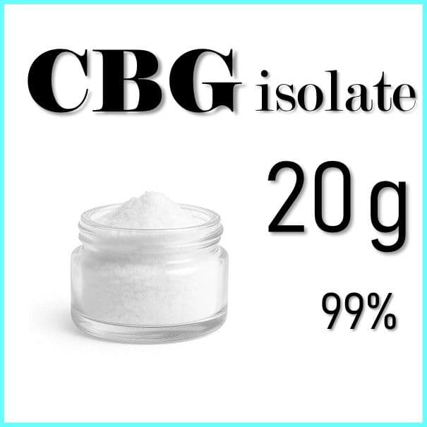 値下げ中【CBGアイソレート20g】純度99%以上／欧州産／食品通関＆新基準対応 CBGアイソレート原料 ｜リキッド・オイル・エディブル加工用