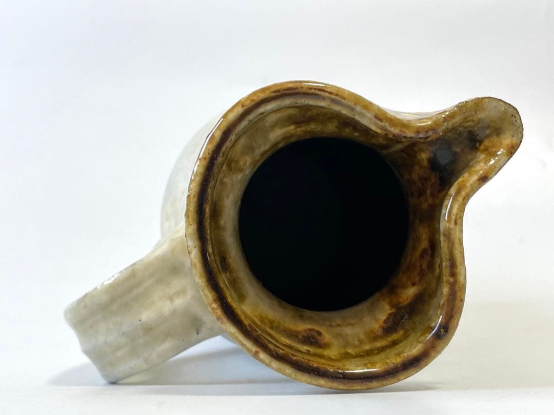 陶芸家 船木研児 船木研兒 白釉手付壺 ピッチャー 舩木 バーナード