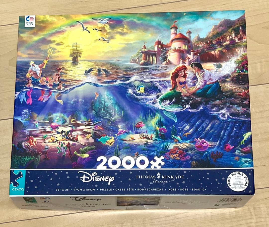 パズル　アリエル　リトルマーメイド　2000ピース　thomas kinkade ジグソーパズル 2000ピース ディズニー 恋に憧れて…（アリエル） (73