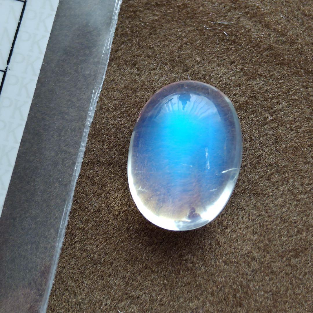 5.916ct 大粒 ★ 天然ブルームーンストーン ルース 鑑別済み 外し石