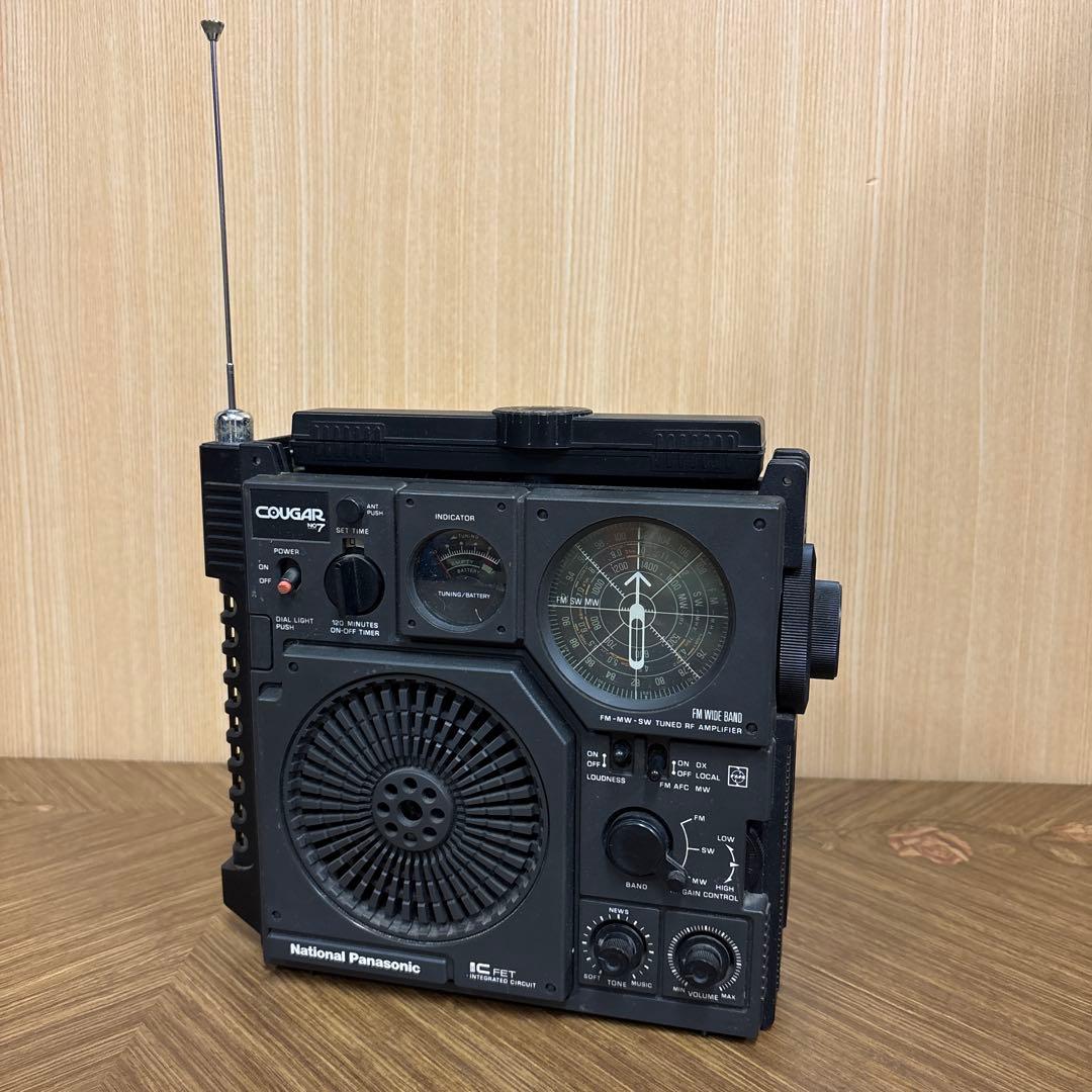 ナショナル パナソニック クーガ NO.7 RF-8777 ラジオ　COUGAR NATIONAL PANASONIC COUGAR No.7 RF-877 FM Wide Band Radio Working