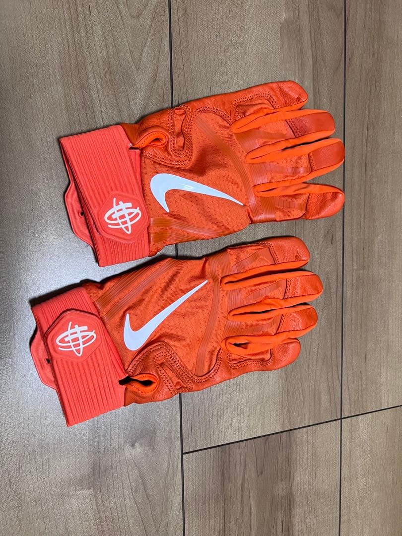 NIKE バッティンググローブ オレンジ - メルカリ