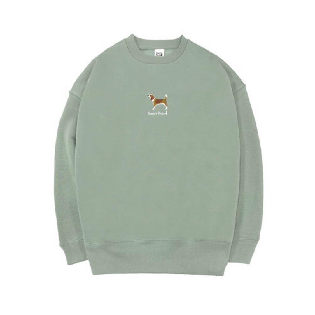 Saucy Dog わんこスウェット ～ビーグルver.～/スモーキーグリーン