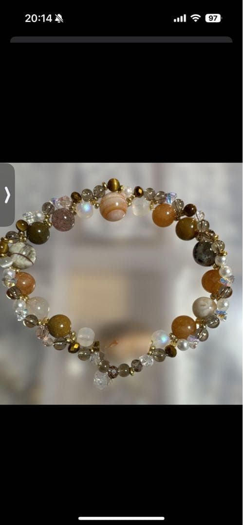 mei　アクリルケース　天然石ブレスレット 再販】子宮推命✧十干ブレスレット✧癸（みずのと）✧雨のブレスレット