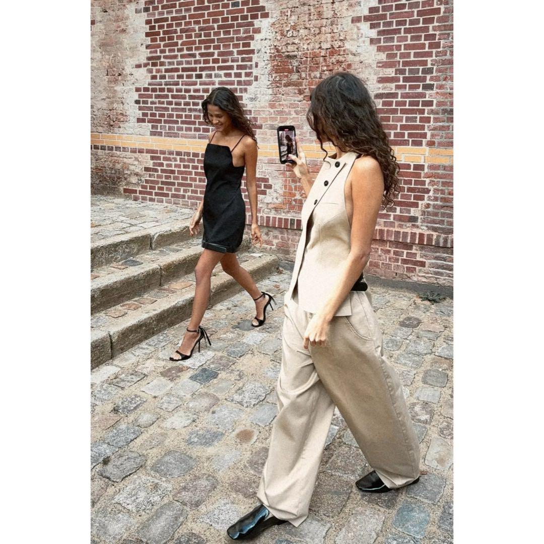 ZARA ザラ ベルト付きワイドパンツ チノパン 楽天市場】【中古】ザラ ZARA パンツ チノパン ワイドパンツ