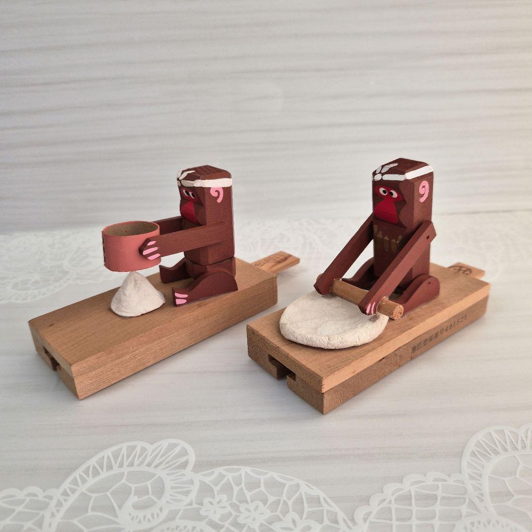 ト*ム様 信濃猿　カラクリ玩具　　粉ふるいざる　そばのしざる　郷土玩具　民芸品 ト*ム様 信濃猿 カラクリ玩具 粉ふるいざる そばのしざる 郷土玩具