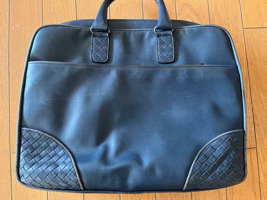 年内最終　値下げ。レザー ビジネスバッグ ブルー　ボッデガヴェネタ ボッテガヴェネタ BOTTEGA VENETA 536287 V4651 ビジネスバッグ メンズ