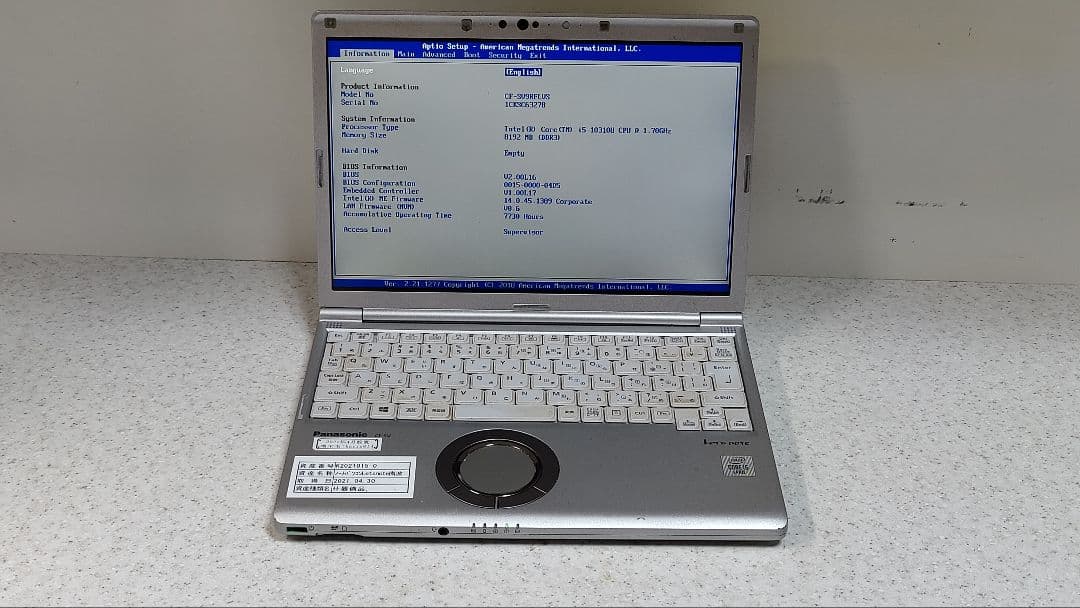 Panasonic Let’s note CF-SV9 i5 10th 8GB Panasonic Let's Note CF-SV9 i5-10310U 8GB RAM 256GB SSD Laptop